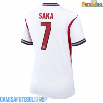 Camisa de time de futebol Inglaterra Bukayo Saka #7 Replicas 1º Equipamento Feminina Mundo 2026 Manga Curta